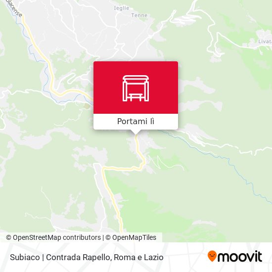 Mappa Subiaco | Contrada Rapello