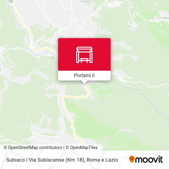 Mappa Subiaco | Via Sublacense (Km 18)