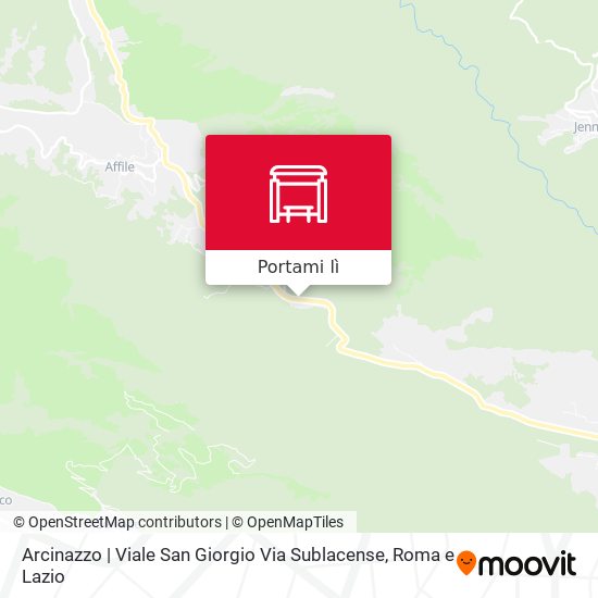 Mappa Arcinazzo | Viale San Giorgio Via Sublacense