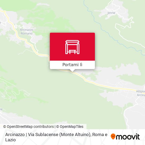 Mappa Arcinazzo | Via Sublacense (Monte Altuino)