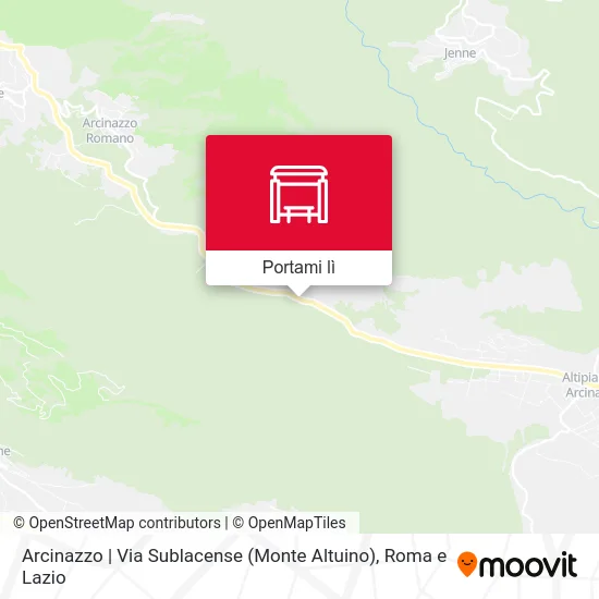 Mappa Arcinazzo | Via Sublacense (Monte Altuino)