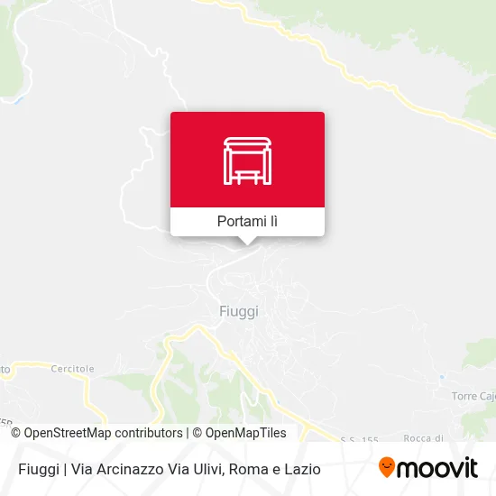 Mappa Fiuggi | Via Arcinazzo Via Ulivi