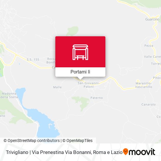 Mappa Trivigliano | Via Prenestina Via Bonanni