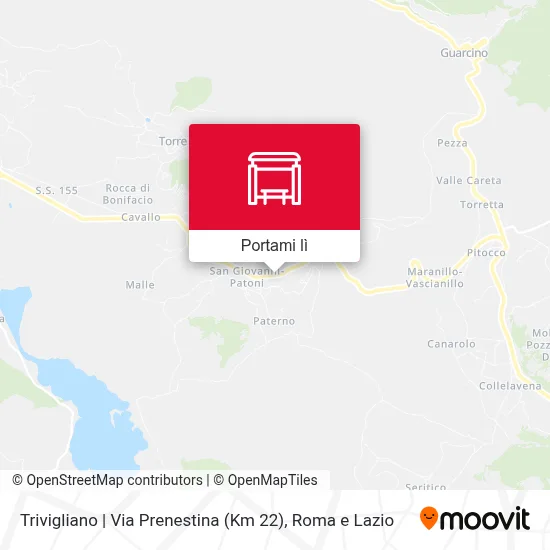 Mappa Trivigliano | Via Prenestina (Km 22)