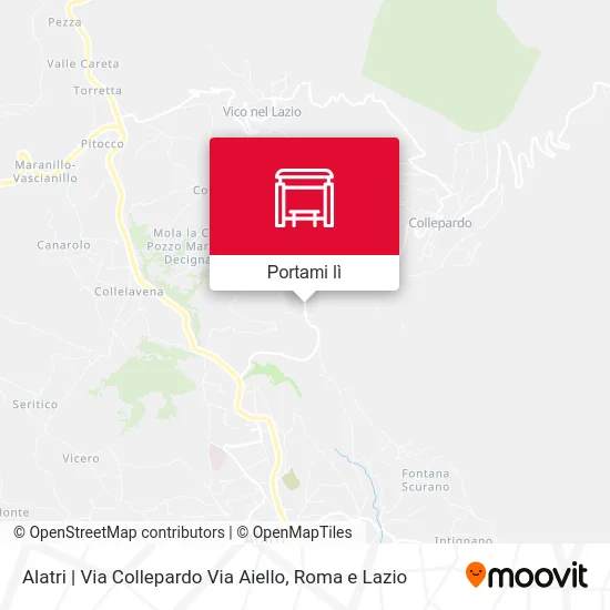 Mappa Alatri | Via Collepardo Via Aiello