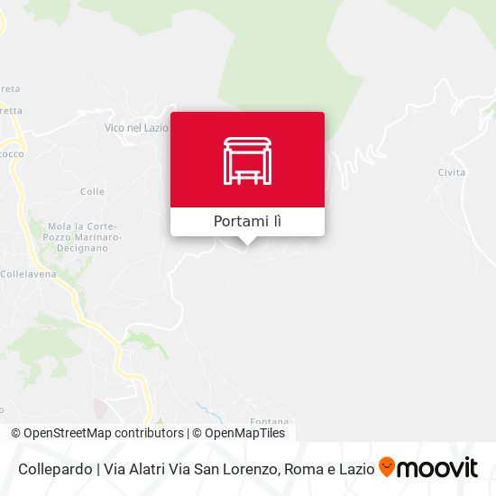Mappa Collepardo | Via Alatri Via San Lorenzo