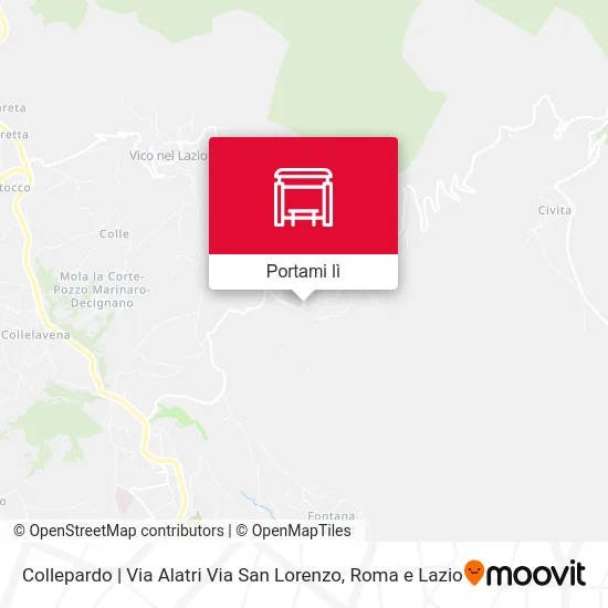 Mappa Collepardo | Via Alatri Via San Lorenzo