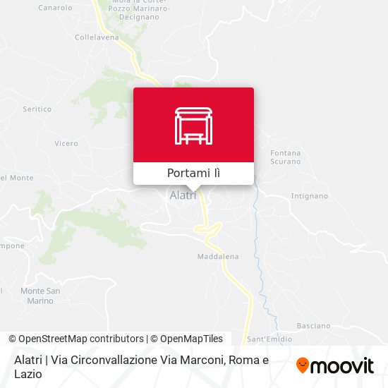 Mappa Alatri | Via Circonvallazione Via Marconi