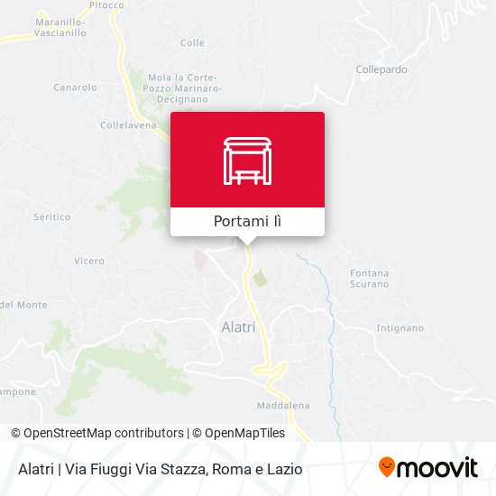 Mappa Alatri | Via Fiuggi Via Stazza