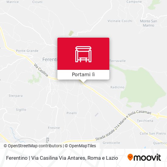 Mappa Ferentino | Via Casilina Via Antares