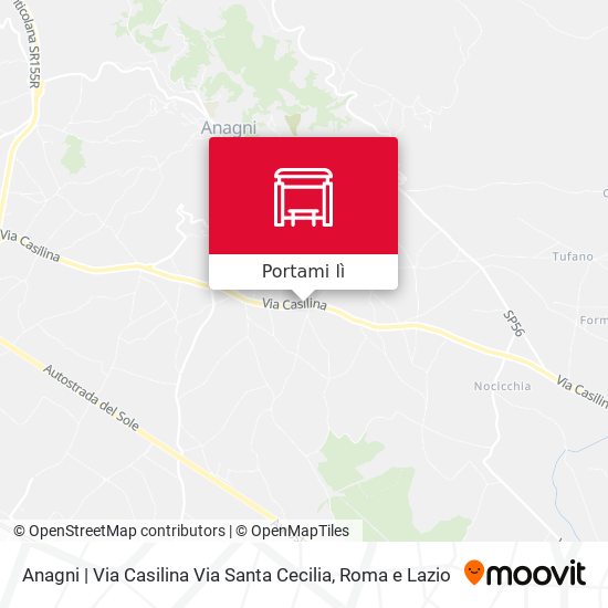 Mappa Anagni | Via Casilina Via Santa Cecilia