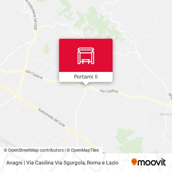Mappa Anagni | Via Casilina Via Sgurgola
