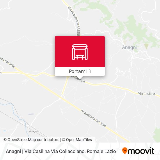 Mappa Anagni | Via Casilina Via Collacciano