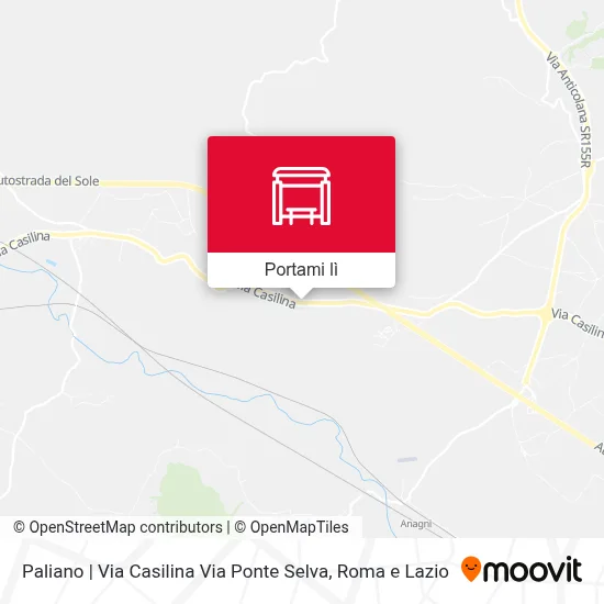Mappa Paliano | Via Casilina Via Ponte Selva