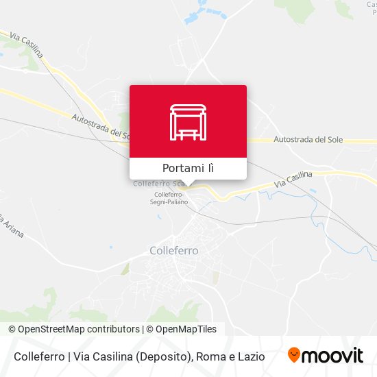 Mappa Colleferro | Via Casilina (Deposito)