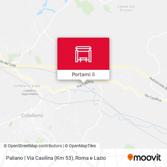 Mappa Paliano | Via Casilina (Km 53)