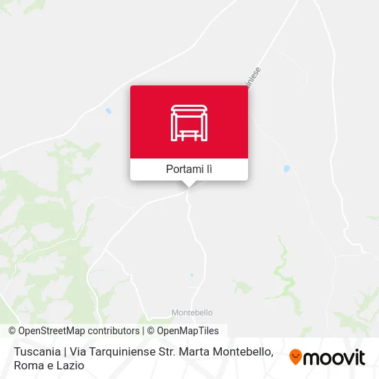 Mappa Tuscania | Via Tarquiniense Str. Marta Montebello