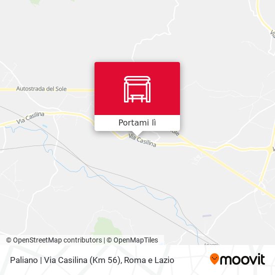 Mappa Paliano | Via Casilina (Km 56)