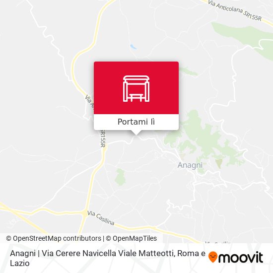 Mappa Anagni | Via Cerere Navicella Viale Matteotti
