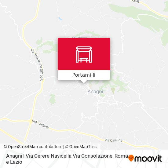 Mappa Anagni | Via Cerere Navicella Via Consolazione