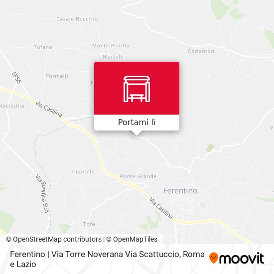 Mappa Ferentino | Via Torre Noverana Via Scattuccio
