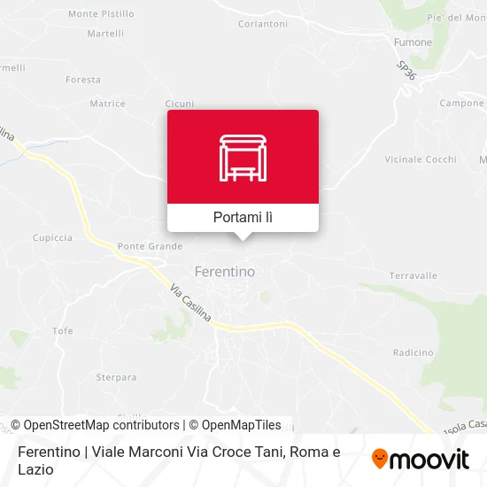 Mappa Ferentino | Viale Marconi Via Croce Tani