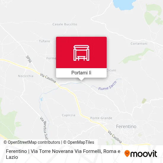 Mappa Ferentino | Via Torre Noverana Via Formelli