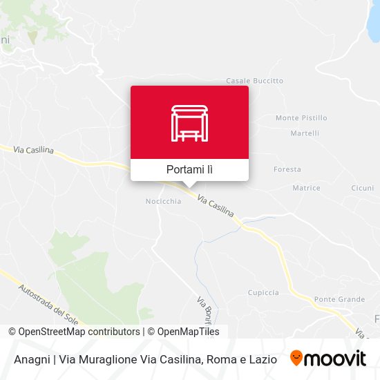 Mappa Anagni | Via Muraglione Via Casilina