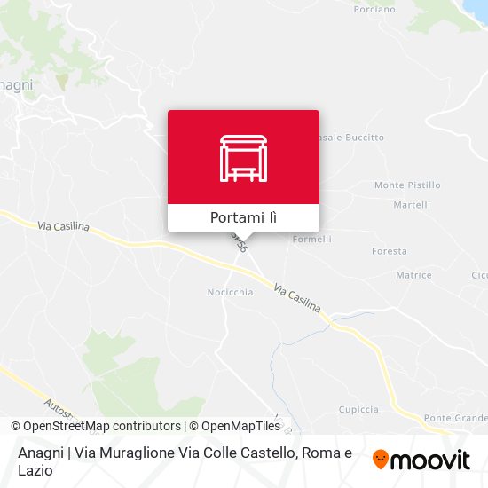 Mappa Anagni | Via Muraglione Via Colle Castello