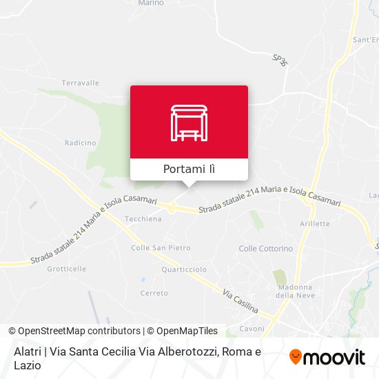 Mappa Alatri | Via Santa Cecilia Via Alberotozzi