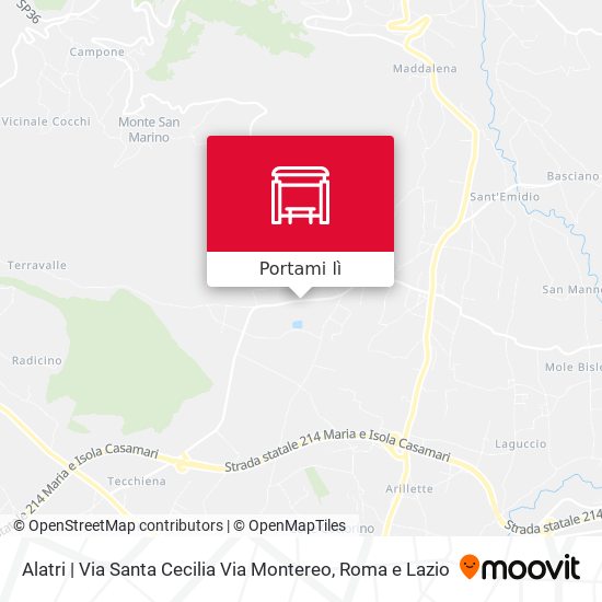 Mappa Alatri | Via Santa Cecilia Via Montereo