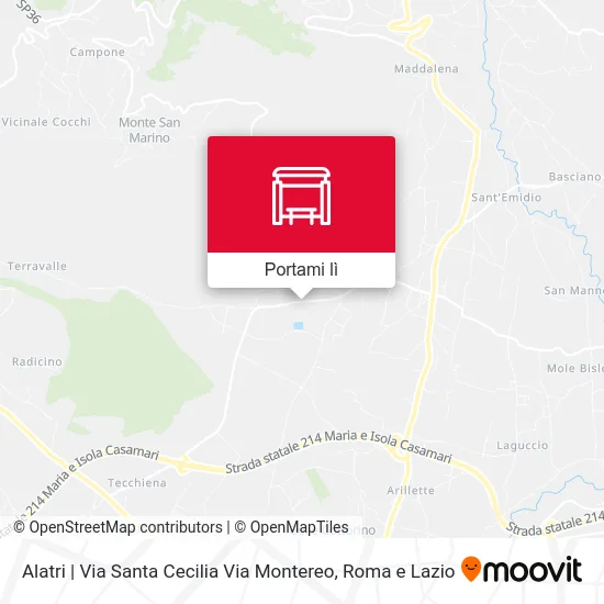 Mappa Alatri | Via Santa Cecilia Via Montereo