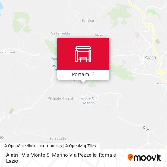 Mappa Alatri | Via Monte S. Marino Via Pezzelle