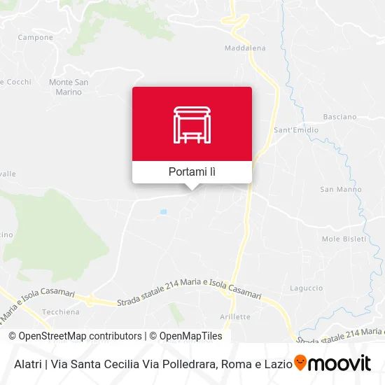 Mappa Alatri | Via Santa Cecilia Via Polledrara