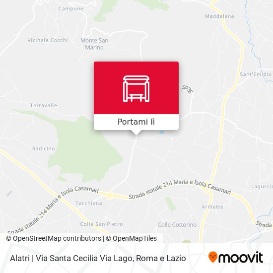 Mappa Alatri | Via Santa Cecilia Via Lago