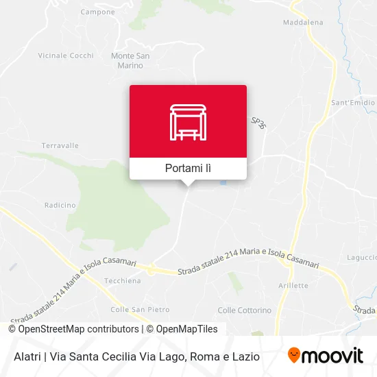 Mappa Alatri | Via Santa Cecilia Via Lago