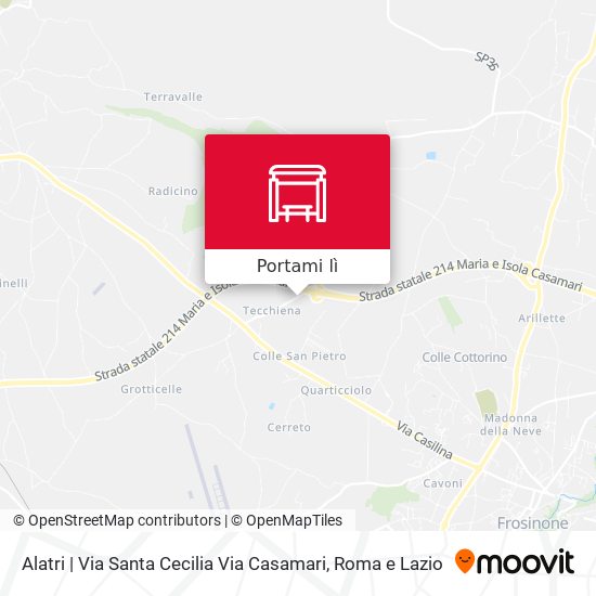 Mappa Alatri | Via Santa Cecilia Via Casamari