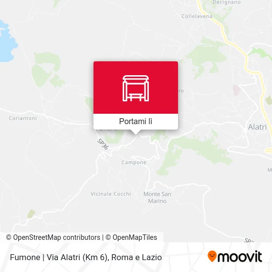 Mappa Fumone | Via Alatri (Km 6)