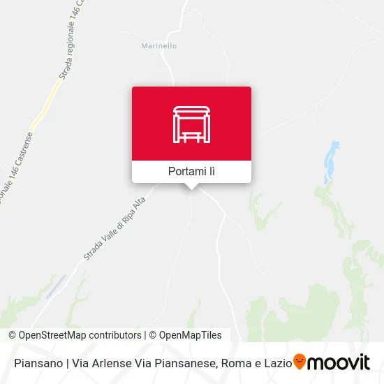 Mappa Piansano | Via Arlense Via Piansanese