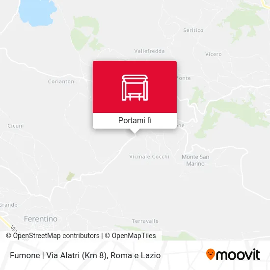 Mappa Fumone | Via Alatri (Km 8)