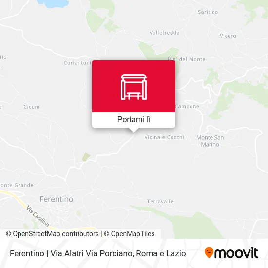 Mappa Ferentino | Via Alatri Via Porciano