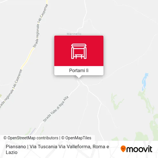 Mappa Piansano | Via Tuscania Via Valleforma