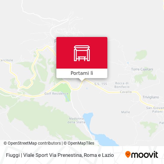 Mappa Fiuggi | Viale Sport Via Prenestina