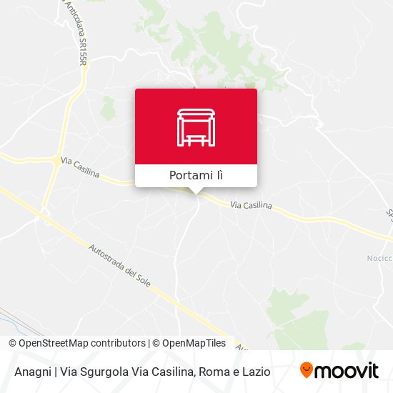 Mappa Anagni | Via Sgurgola Via Casilina