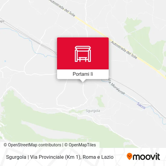 Mappa Sgurgola | Via Provinciale (Km 1)