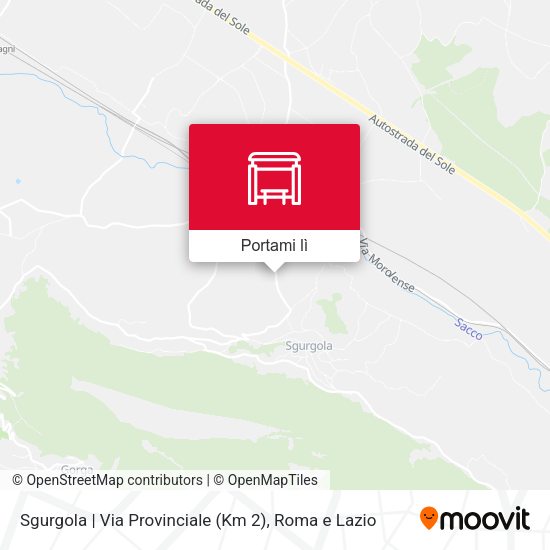 Mappa Sgurgola | Via Provinciale (Km 2)