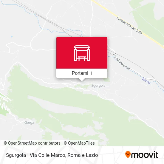Mappa Sgurgola | Via Colle Marco