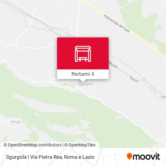 Mappa Sgurgola | Via Pietra Rea