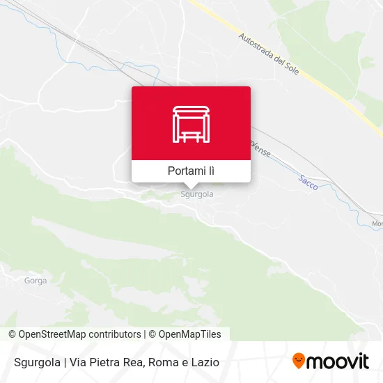 Mappa Sgurgola | Via Pietra Rea