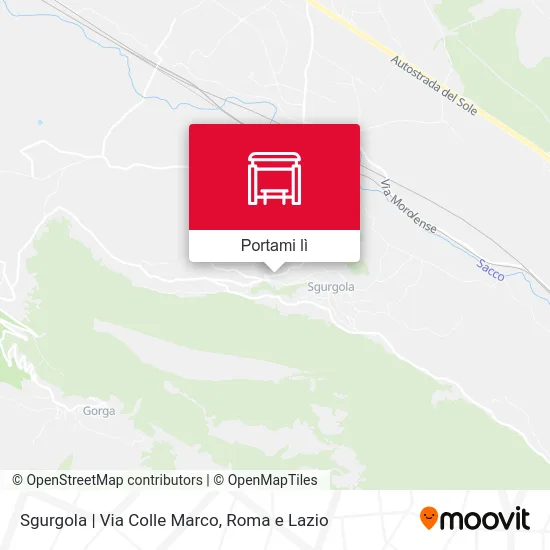 Mappa Sgurgola | Via Colle Marco